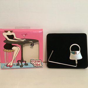 Kate Aspen Purse Valet, Brushed Silver, NWT